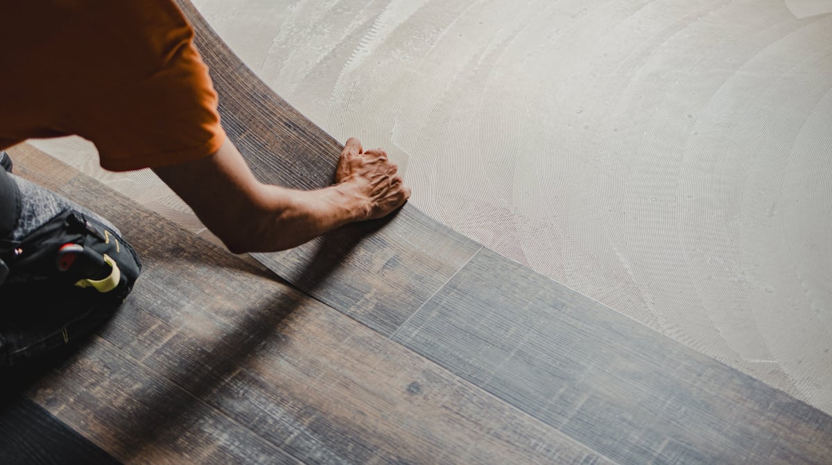 Luxury vinyl plank flooring installation
