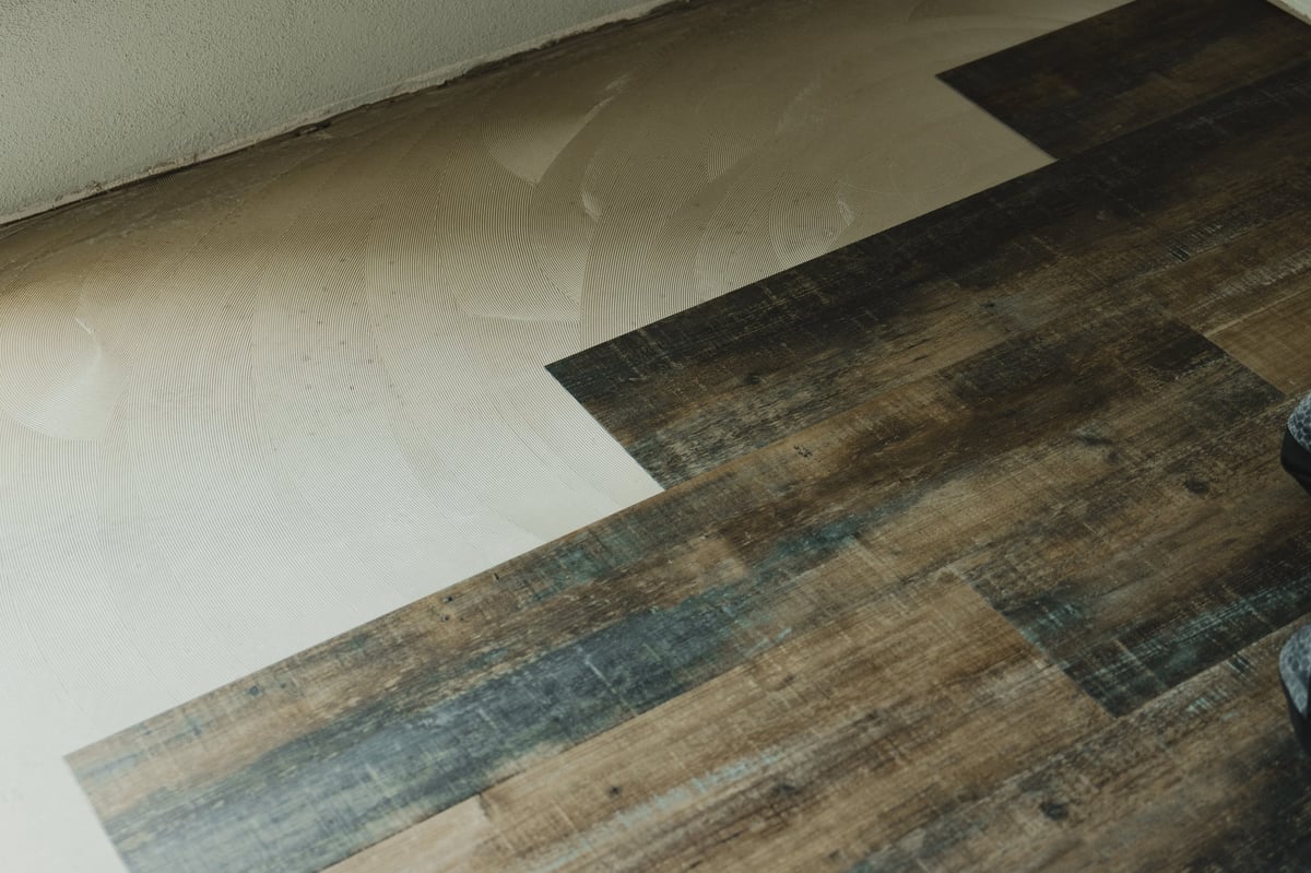 Luxury vinyl plank flooring installation