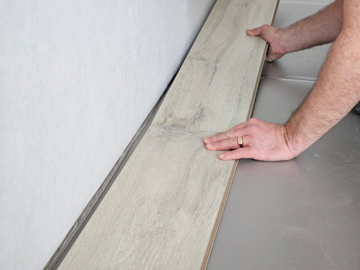 Laminate flooring installation